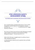 PTEC {PROCESS SAFETY MANAGEMENT [PSM]} EXAM 20242025 |SOLVED!!