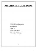 PSYCHIATRY CASE BOOK(Bipolar affective disorder, Schitzophrenia, Recurrent depressive disorder ) U.G.K.M. Udawelagedarda  ME/2009/142 