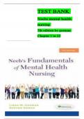 TEST BANK OF Neebs mental health nursing 7th Edition by gorman test bank A+COMPLETE STUDY GUIDE ALL CHAPTERS ISBN:9781118880210