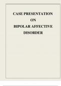 CASE PRESENTATION ON BIPOLAR AFFECTIVE DISORDER