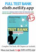 Test Bank - Biopsychology, 11th Edition (Pinel, 2021) Chapter 1-18 | All Chapters