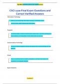 CSCI 1100 Final Exam Questions and  Correct Verified Answers