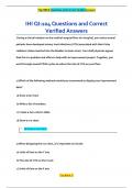 IHI QI:104 Questions and Correct  Verified Answers