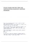 Study Guide for NSC First Aid Certification Exam