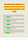 EDF 6226 Quizzes Modules 1-6 | Questions and Correct Answers | Latest Update 2024/2025 | 100% PASS