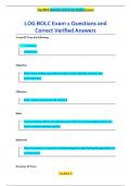 LOG BOLC Exam 1 Questions and  Correct Verified Answers