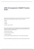 AINS 23 Assignment 3 SMART Practice Exam Questions and Answers