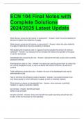 ECN 104 Final Notes with Complete Solutions 2024/2025 Latest Update 