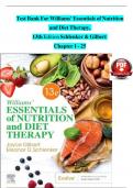 Test Bank For Williams' Essentials of Nutrition  and Diet Therapy,  13th Edition Schlenker & Gilbert  Chapter 1 - 25