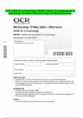 OCR GCSE (9–1) Psychology J203/01 Studies and applications in  psychology 1 Combined Question Paper & Marking Scheme 