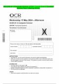 OCR GCSE (9–1) Computer Science J277/01 Computer Systems Combined  Question Paper & Marking Scheme 