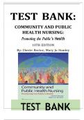 TEST BANK FOR Community and Public Health Nursing 10th, North American Edition by Cherie Rector & Mary Jo Stanley , ISBN: 9781975123048 |Chapter 1-30| Guide A+