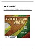 TEST BANK FOR Evidence-Based Nursing: The Research Practice Connection: The Research Practice Connection 4th Edition by Sarah Jo Brown , ISBN: 9781284099430 All Chapters 1-19 Covered || Guide A+