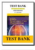 TEST BANK FOR Rau's Respiratory Care Pharmacology 9th Edition by Douglas S. Gardenhire||ISBN: 9780323299688||Chapter 1-23||Complete Guide A+