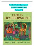 Test Bank For Child Development  10th Edition by Laura E. Berk  Chapters 1 - 15