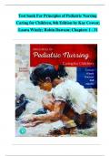 Test bank For Principles of Pediatric Nursing Caring for Children, 8th Edition by Kay Cowen; Laura Wisely; Robin Dawson; Chapters 1 - 31