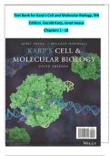 Test Bank for Karp’s Cell and Molecular Biology, 9th Edition, Gerald Karp, Janet Iwasa  Chapters 1 - 18 