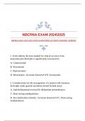 NBCRNA EXAM 20242025 WITH GUARANTEED ACCURATE ANSWERS |VERIFIED