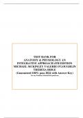 TEST BANK FOR ANATOMY & PHYSIOLOGY AN  INTEGRATIVE APPROACH 4TH EDITION  MICHAEL MCKINLEY VALERIE O'LOUGHLIN  THERESA BIDLE (Guaranteed 100% pass 2024 with Answer Key)