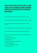 SCWS STUDY GUIDE (STUDY GUIDE TO HELP STUDY FOR THE SEABEE COMBAT WARFARE BOARD) 234 QUESTIONS WITH COMPLETE SOLUTIONS!!