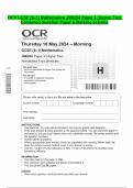 OCR GCSE (9–1) Mathematics J560/04 Paper 4 (Higher Tier)  Combined Question Paper & Marking Scheme