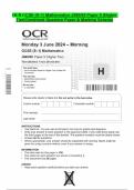 OCR GCSE (9–1) Mathematics J560/05 Paper 5 (Higher  Tier)Combined Question Paper & Marking Scheme 