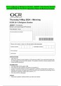 OCR GCSE (9–1) Religious Studies J625/01 Christianity Beliefs  and teachings & Practices Question Paper & Marking Scheme