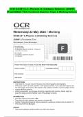 OCR GCSE (9–1) Physics A (Gateway Science) J249/01  (Foundation Tier) Combined Question Paper & Marking Scheme 