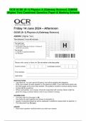 OCR GCSE (9–1) Physics A (Gateway Science) J249/04  (Higher Tier) Combined Question Paper & Marking Scheme