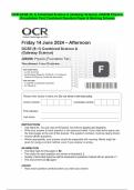 OCR GCSE (9–1) Combined Science A (Gateway Science) J250/06 Physics  (Foundation Tier) Combined Question Paper & Marking Scheme 