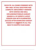 NCLEX PN  ALL EXAMS COMBINED WITH 900+ NGN  ACTUAL QUESTIONS AND COMPLETE 100%CORRECT ANSWERS WITH VERIFIED AND WELL EXPLAINEDRATIONALES ALREADY GRADED A+ BY EXPERTS |LATEST VERSION 2024 WITH GUARANTEED SUCCESS AFTER DOWNLOAD ALREADY PASSED!!!!!!! (PROVEN