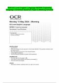 OCR AS Level English Language H070/01 Exploring  language Combined Question Paper & Marking Scheme