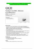 OCR AS Level Mathematics A H240/01 Pure Mathematics  Combined Question Paper & Marking Scheme 