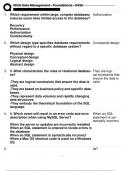 2024/25 update | Data Management - Foundations - D426 WGU |2024-2024 newest/most recent update|COMPREHENSIVE QUESTIONS (frequently tested) WITH VERIFIED ANSWERS (100% ACCURATE ANSWERS)|ALREADY GRADED A+