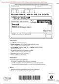 Pearson Edexcel GCSE 1FR0/4H In French (1FR0) Paper 4H: Writing in French Merged Question Paper + Mark Scheme