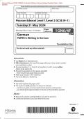 Pearson Edexcel GCSE 1GN0/4F In German (1GN0) Paper 4F Writing in German Merged Question Paper + Mark Scheme