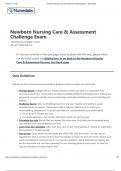 Newborn Nursing Care & Assessment Challenge Exam UPDATED