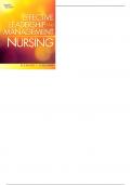 Effective  Leadership and Management  in Nursing Eleanor J. Sullivan, PhD, RN, FAAN  Eighth Edition