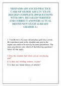 NRNP 6540 ADVANCED PRACTICE CARE OF OLDER ADULTS’ EXAM  2024-2025 COMPLETE 200 QUESTIONS WITH 100% DETAILED VERIFIED  AND CORRECT ANSWERS ACTUAL  BRAND-NEW EXAM ALREADY  GRADED A+