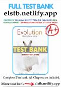 Test Bank for Evolution Making Sense of Life 3rd Edition Emlen