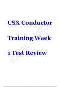 CSX Conductor Training Week 1 Test Review