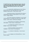 CS-4448 Final Exam Study (Operating Systems: Internals and Design Principles Ninth Edition by William Stallings ISBN 13: 9780134670959) Questions With Complete Solutions