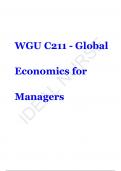 WGU C211 - Global Economics for Managers Final Exam - All Reading With Correct Question And Answer