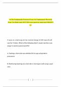 Ati Fundamentals Proctored Exam Test Bank latest 2023/2024 most questions tested and GRADED A+