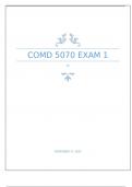 COMD 5070 Exam 1