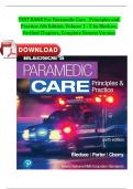 TEST BANK For Paramedic Care - Principles and Practice, 6th Edition, Volume 1 - 5 by Bledsoe, Verified All Chapters, Fully Covered Complete Newest Version