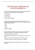 PEAT NEW EXAM 4 QUESTIONS AND ACCURATE ANSWERS (A+)