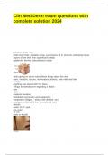 Clin Med Derm exam questions with complete solution 2024