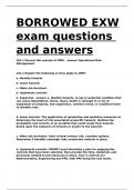 BORROWED EXW exam questions and answers.