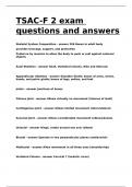 TSAC-F 2 exam questions and answers.